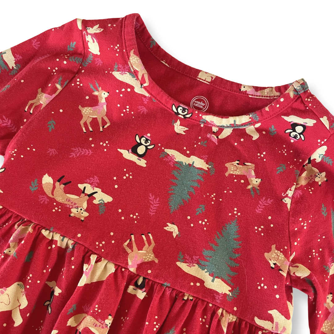 Wonder Nation Winter Animals Dress - 5 youth