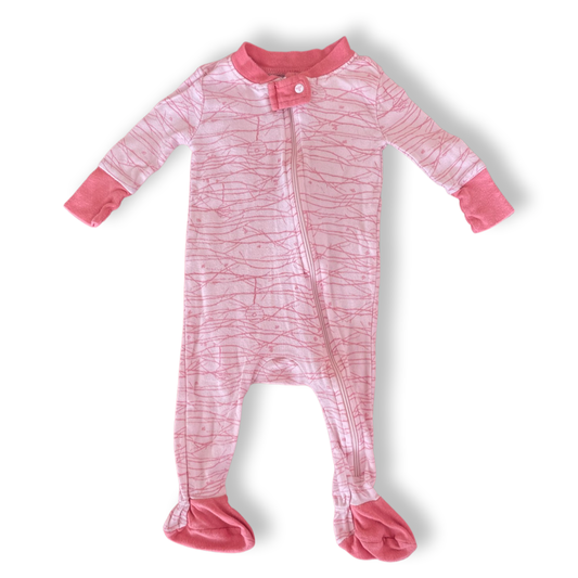 Burt's Bees Baby Organic Pink Footie Pajamas - 0-3 mo.
