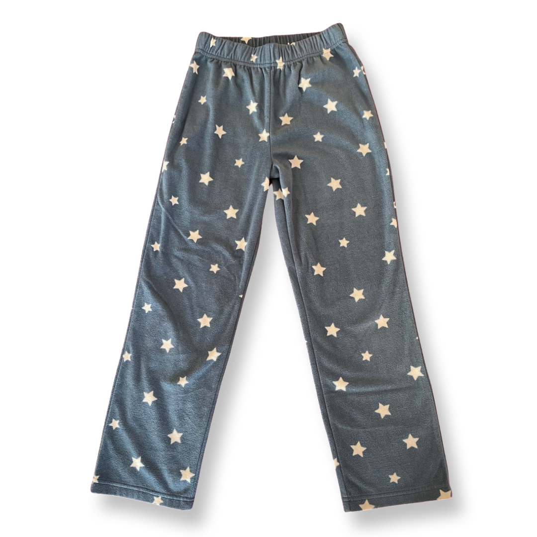 Primary Blue Star Fleece Pajama Pants - 10 youth