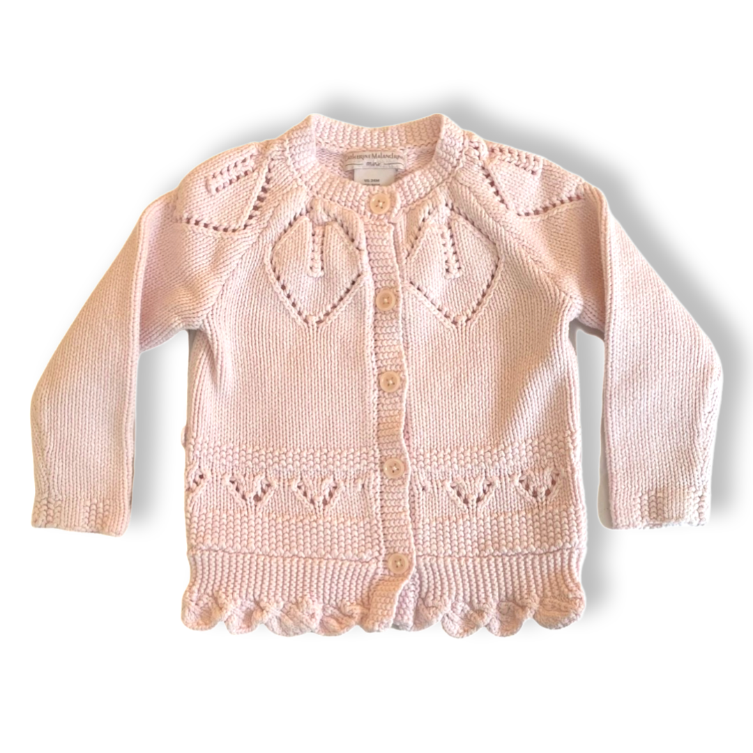 Catherine Malandrino Mini Pink Cardigan Sweater - 24 mo.