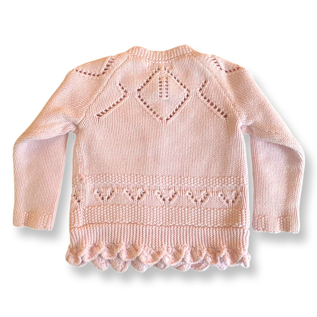 Catherine Malandrino Mini Pink Cardigan Sweater - 24 mo.