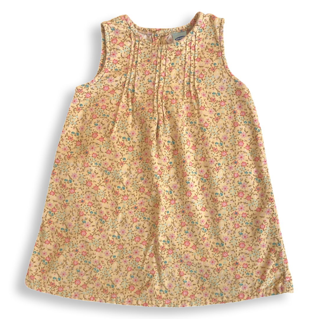 old navy orange floral dress Old Navy Floral Corduroy Shift Dress