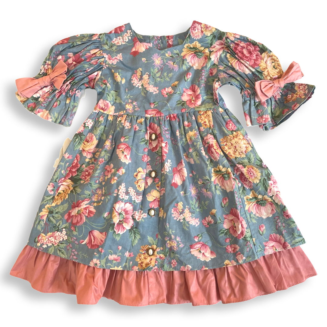 Vintage Jinelle Floral Dress - 2T