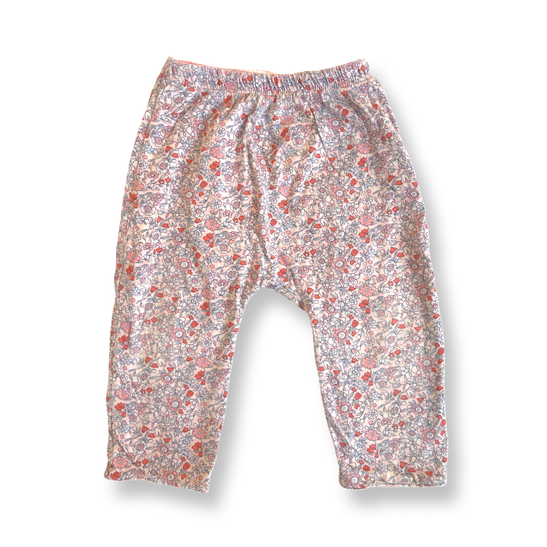 babyGap Reversible Pink Floral/Stripe Pants - 12-18 mo.