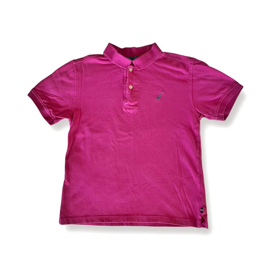 Nautica Pink Polo Tee - 10 youth