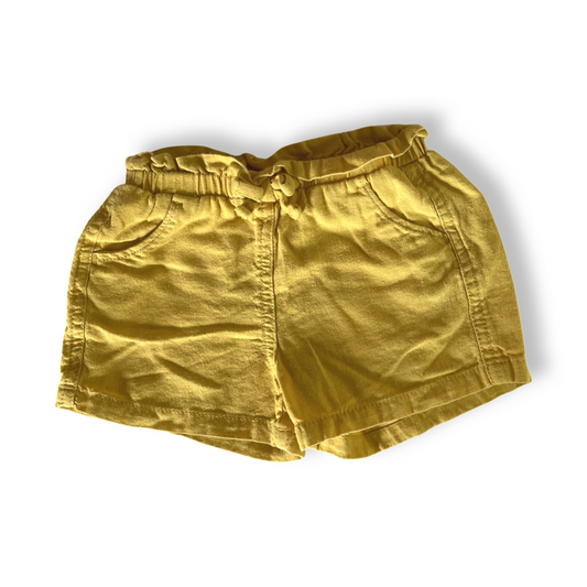 Old Navy Linen Blend Shorts, Yellow - 2T