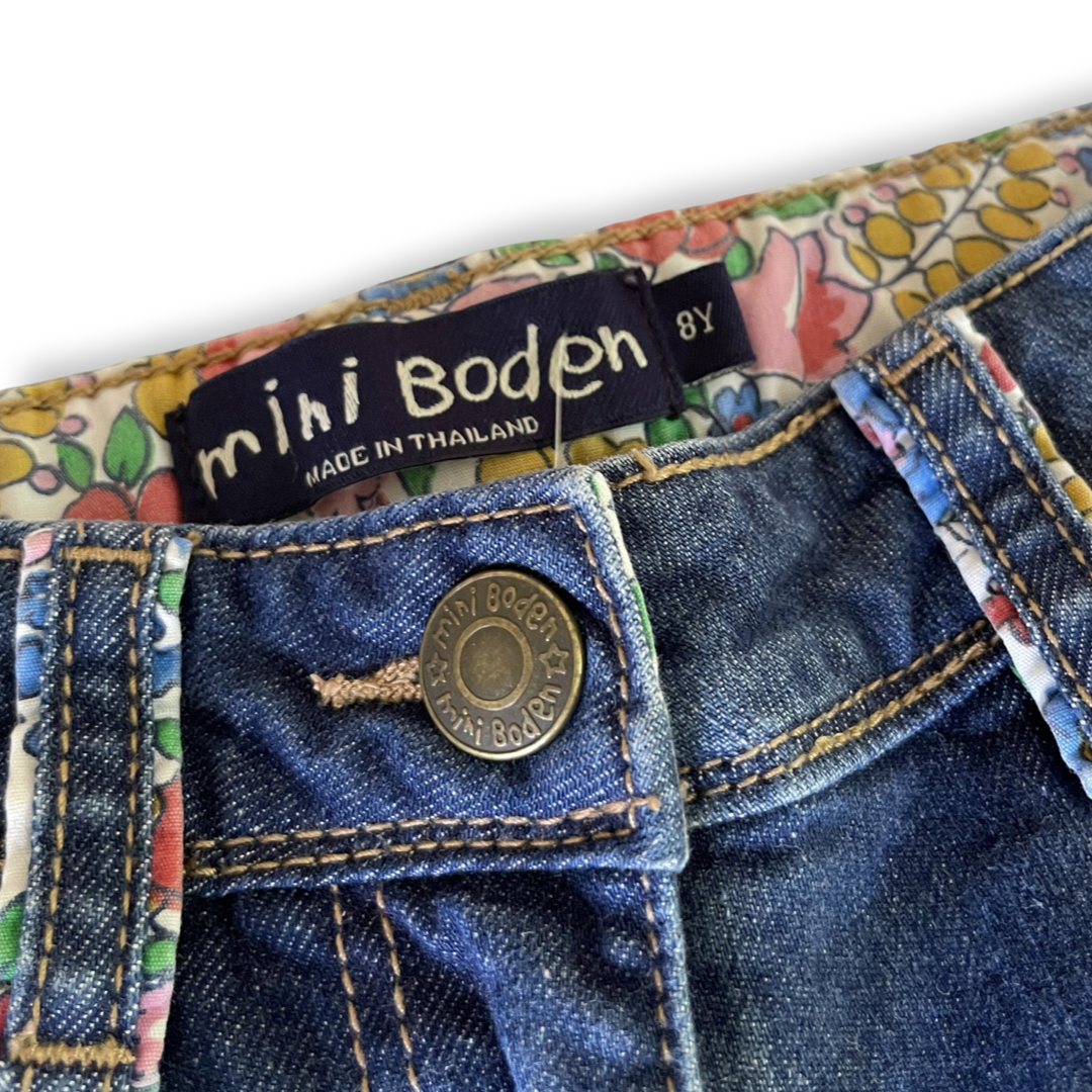 Mini Boden Cropped Straight-Leg Jeans - 8 youth