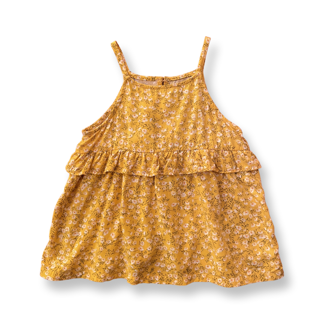 Old Navy Yellow Floral Sleeveless Top - 2T