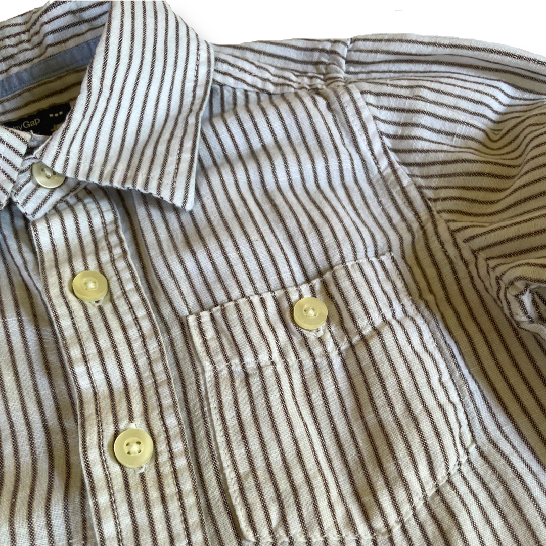 babyGap Striped Linen Blend Button-Down Shirt - 3T