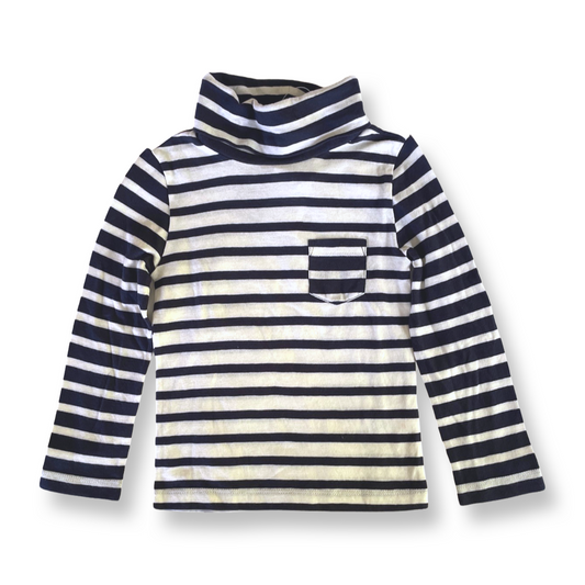 J.Crew crewcuts Navy Stripe Turtleneck - 3T