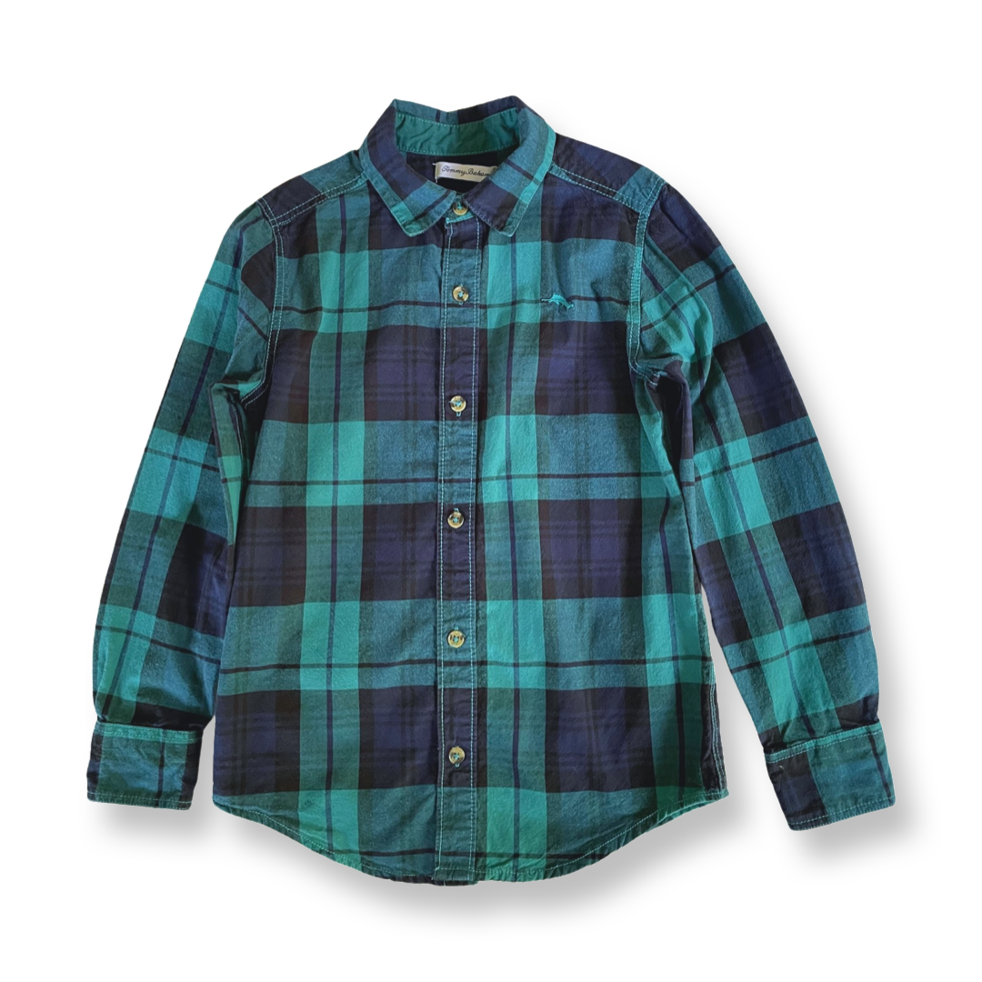 Tommy Bahama Plaid Button-Down - 6-7 youth
