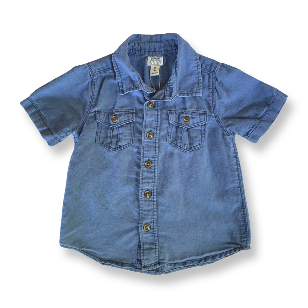 Old Navy Short-Sleeve Button-Down - 3T