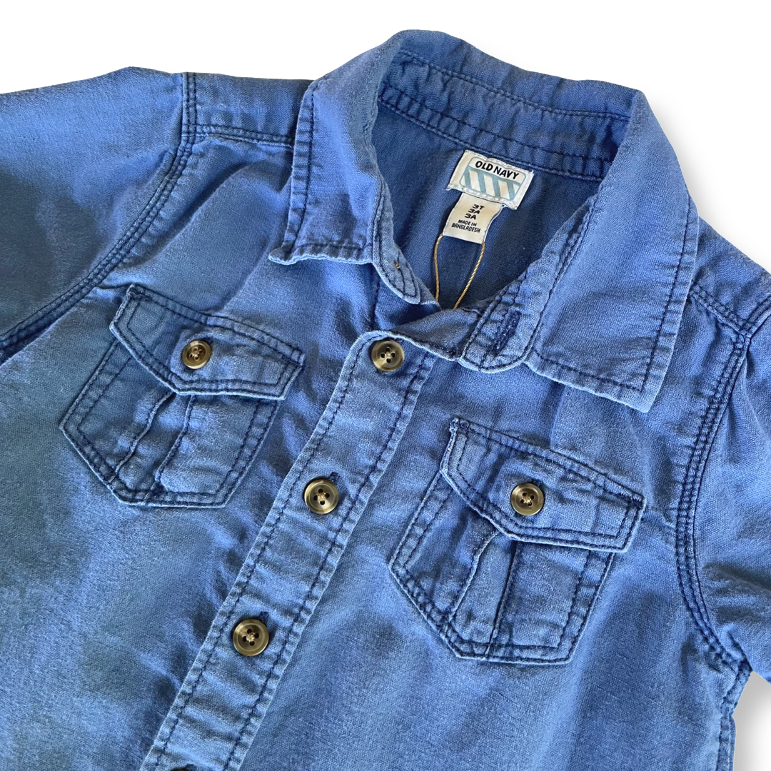 Old Navy Short-Sleeve Button-Down - 3T