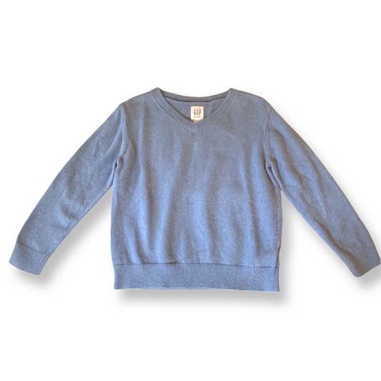 Gap Kids Light Blue V-Neck Sweater - 6-7 youth