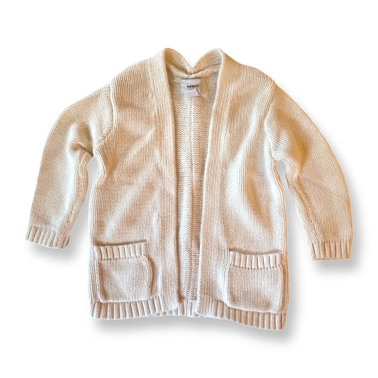 Old Navy White Knit Open-Front Cardigan - 2T