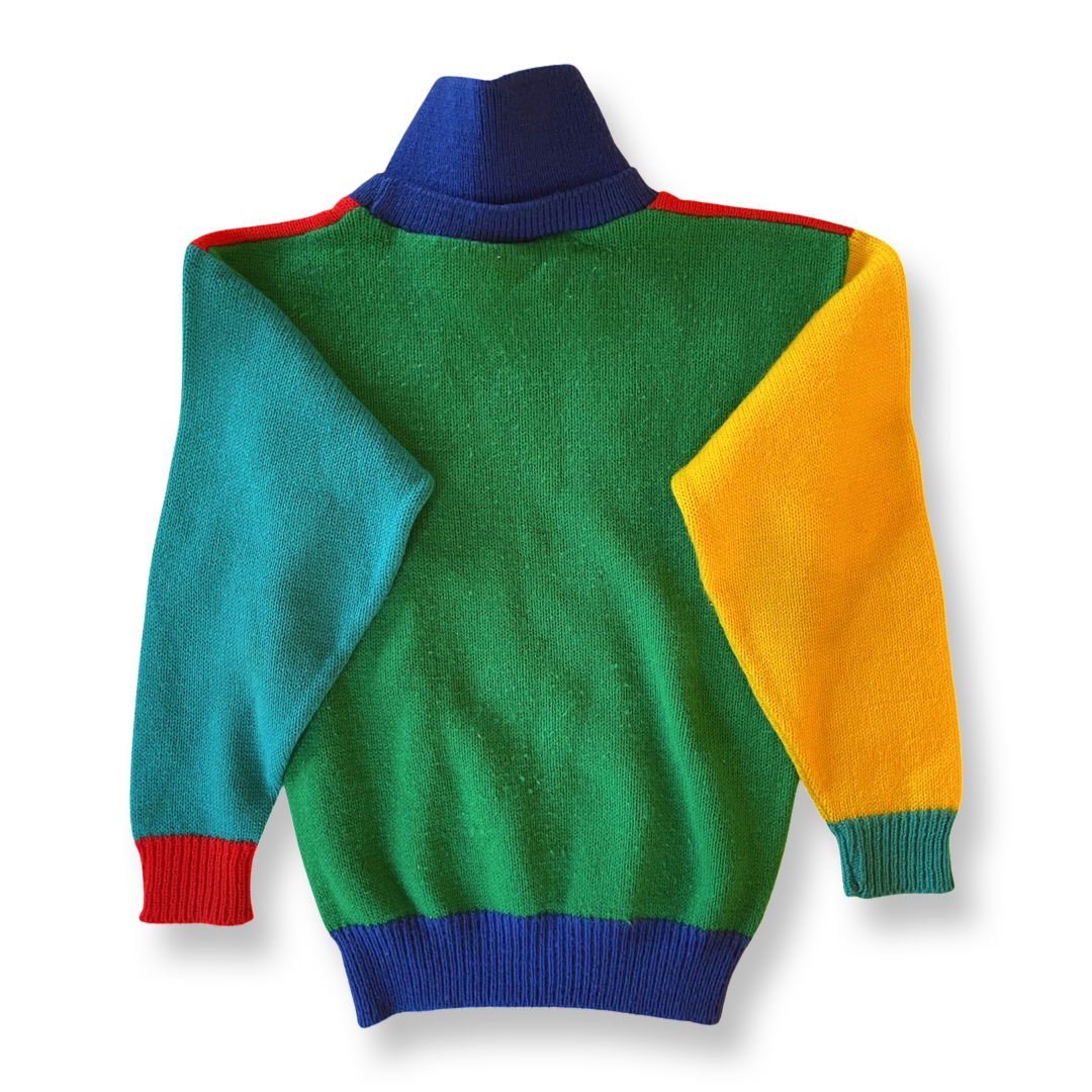 Vintage Grand Knitwear Colorblock Sweater 4 5T RePlay Kidswear