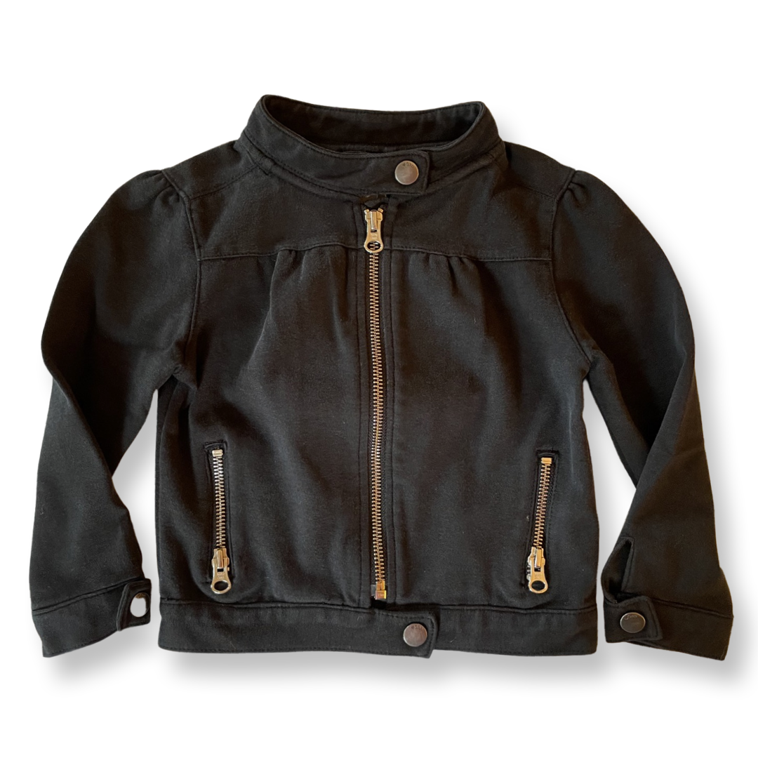 babyGap Black Jacket-Style Sweatshirt - 2T