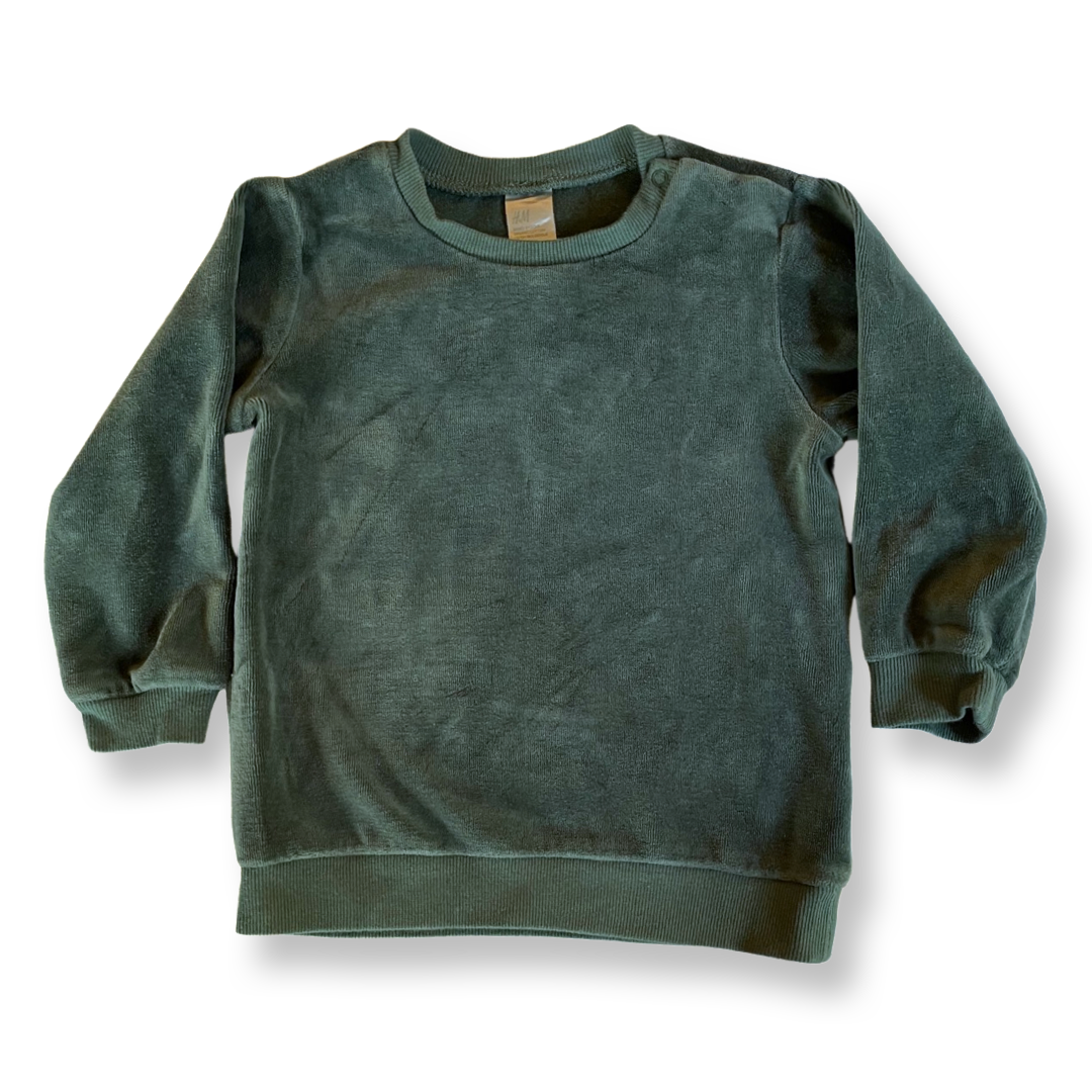 H&M Green Velour Sweatshirt - 2T