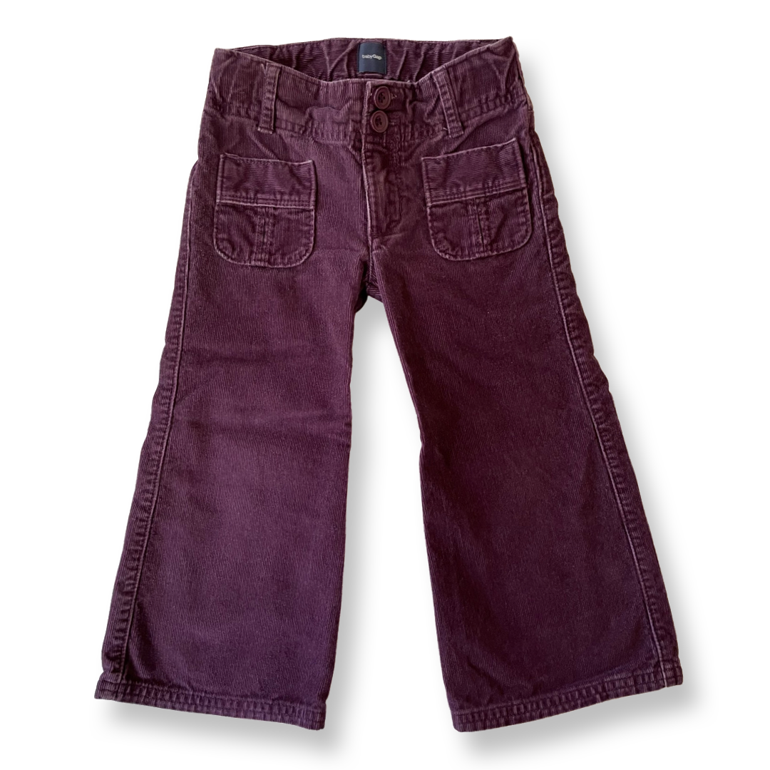 babyGap Purple Flare Corduroy Pants - 3T